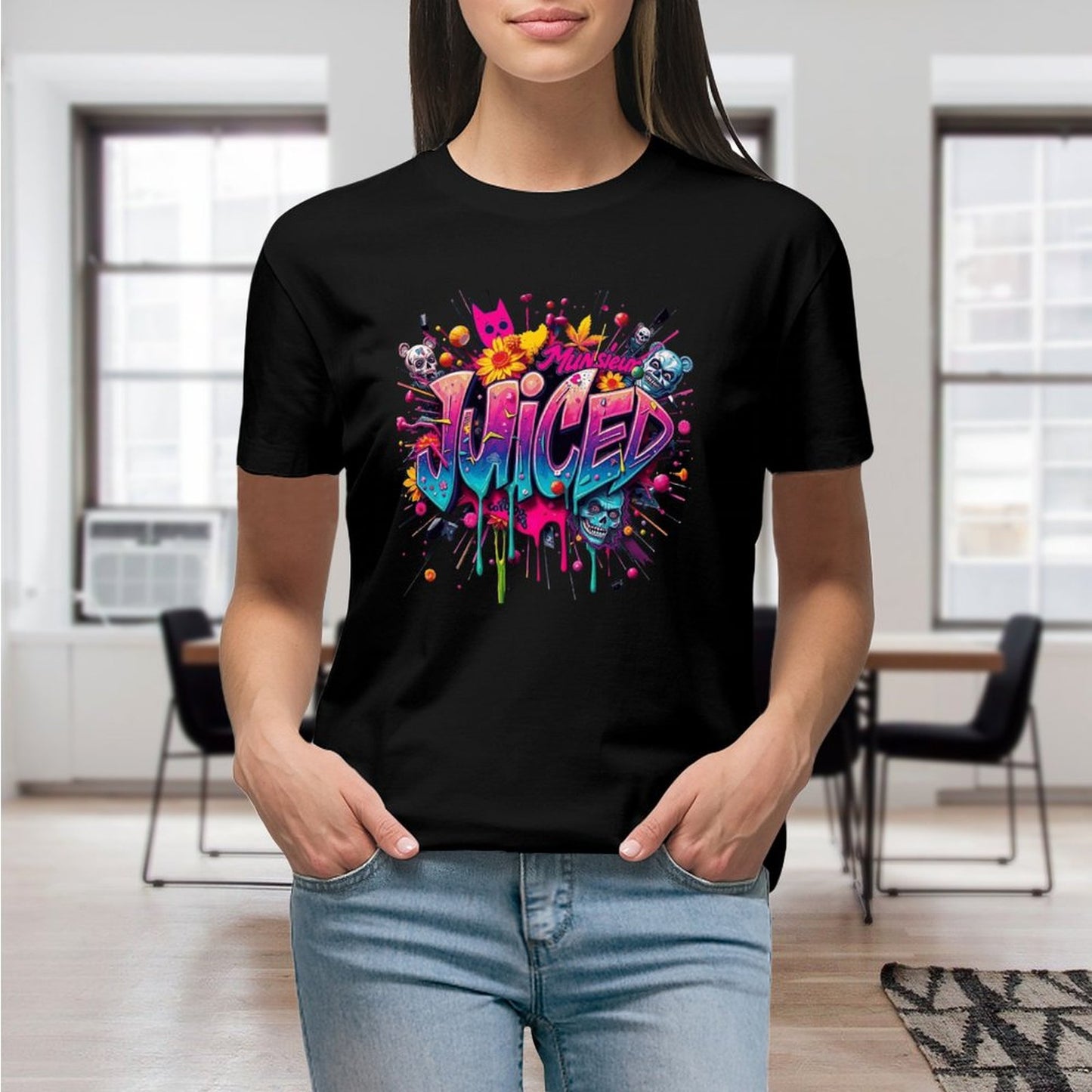Women's T-shirt Streetwear Design "Juiced" Crown Co. 👑
