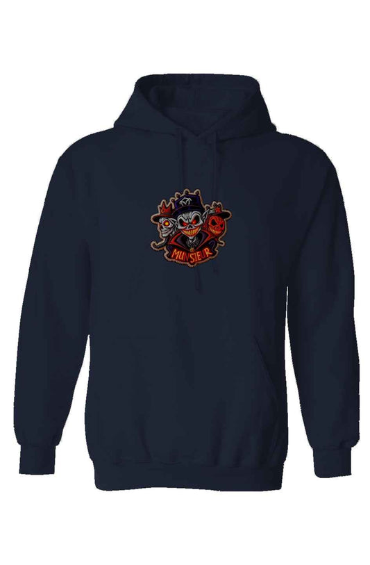 MUNSIEUR Halloween Print Hoodie Made In USA Pullov