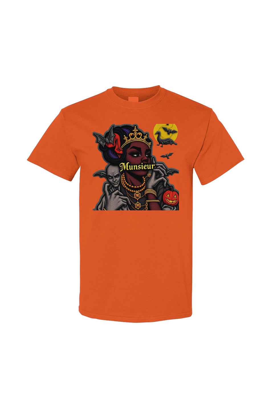 MUNSIEUR Halloween Design Unsiex Tee Gildan Cotton