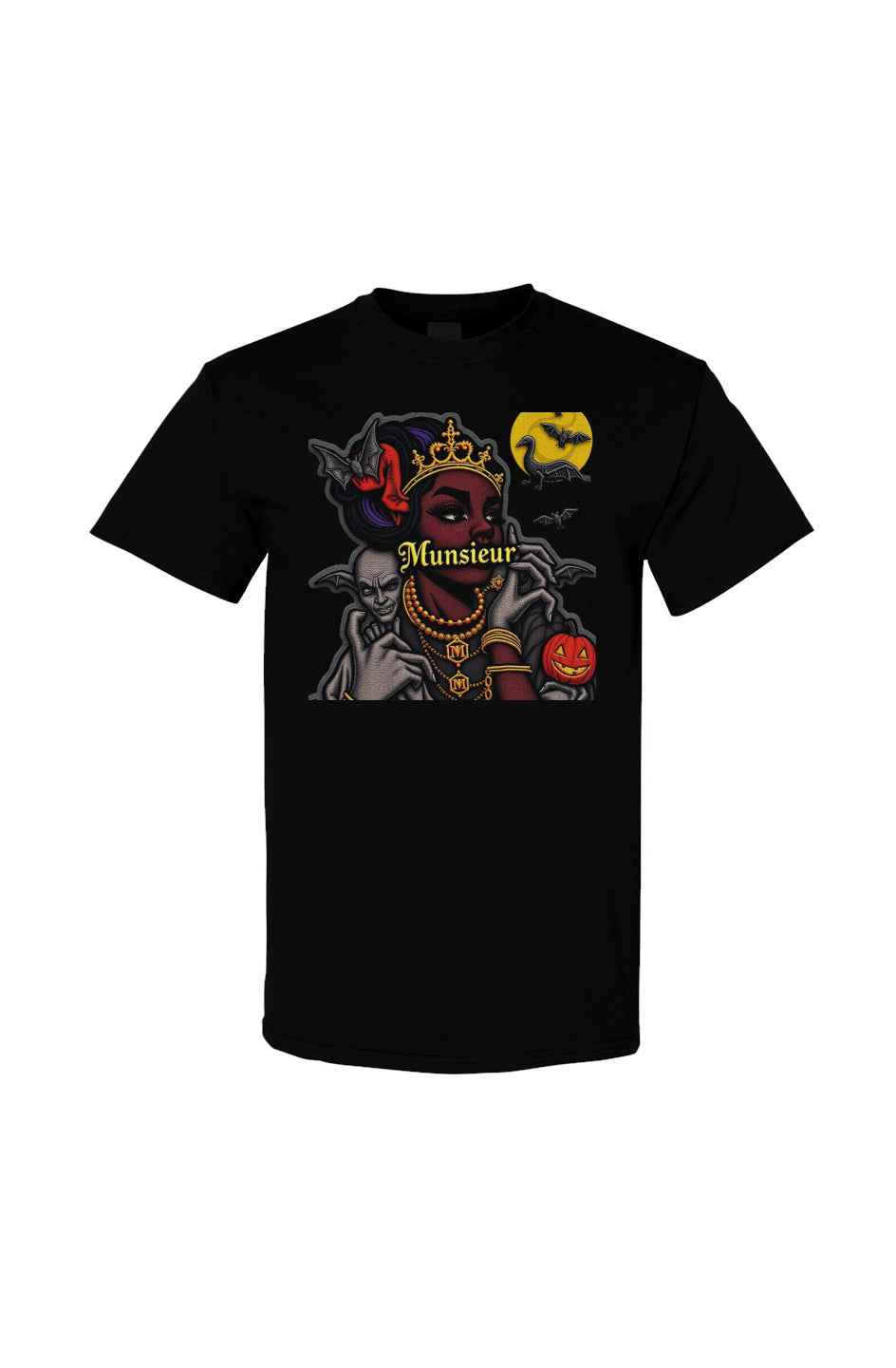 MUNSIEUR Halloween Design Unsiex Tee Gildan Cotton