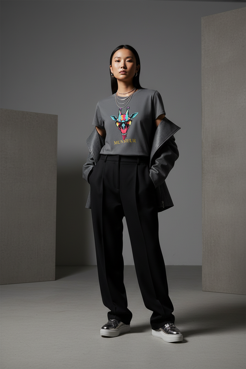 Munsieur T-Shirt for Women: Perfectly Tailored for Modern Confidence for Her
