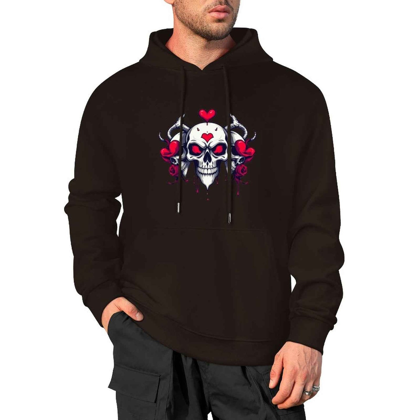 Munsieur Bleeding Royalty: Skull Hoodie for Men - Munsieur