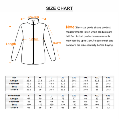 All-Over Print Men's Windbreaker Coat w Zipper