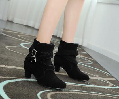 Winter Autumn Leather Casual Women's Warm Ankle Boots