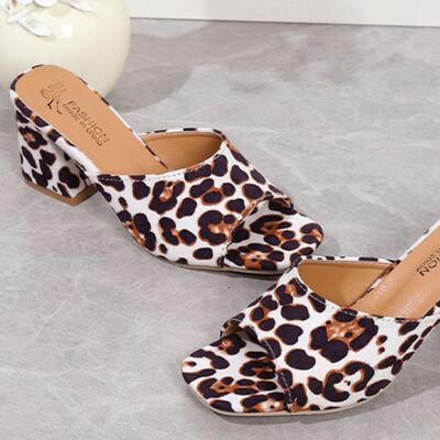 Leopard Block Heels Suede - Munsieur