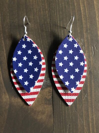 PU Leather Leaf Dangle Earrings - Munsieur