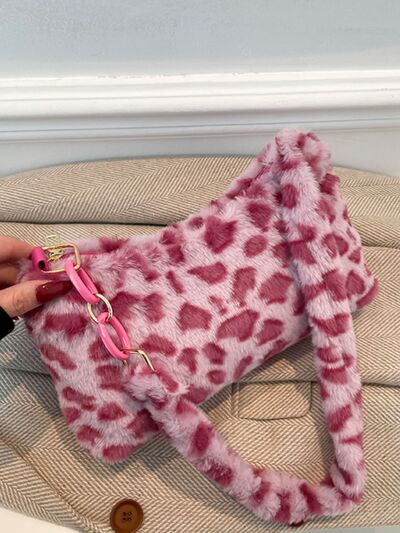 Leopard Fluff Shoulder Bag - Munsieur