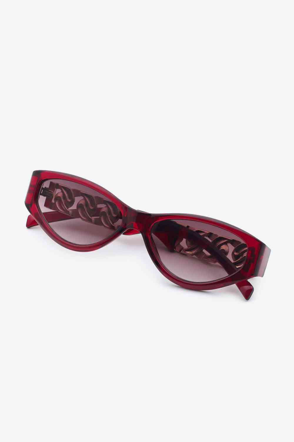 Chain Detail Temple Cat Eye Sunglasses - Munsieur