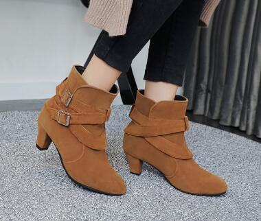 Winter Autumn Leather Casual Women's Warm Ankle Boots