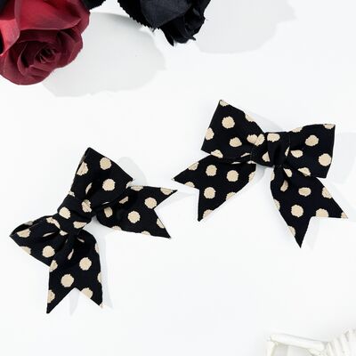 2-Piece Polka Dot Bow Hair Clip - Munsieur