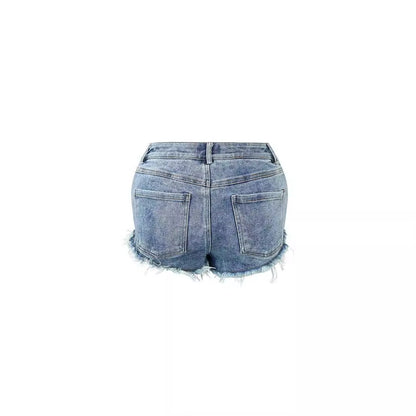 Women's Denim Bottoms Metal Ring - Munsieur