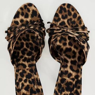 Bow Leopard Kitten Heels - Munsieur