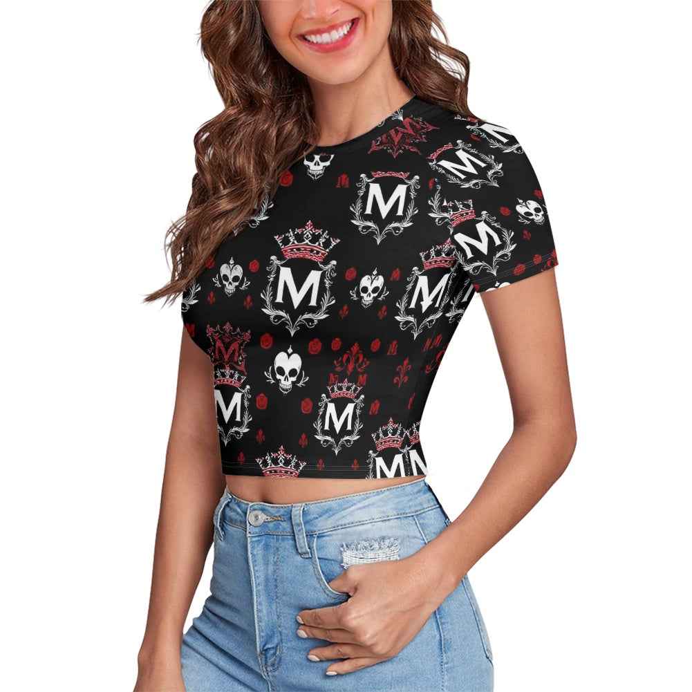 Tight cropped navel-baring T-shirt