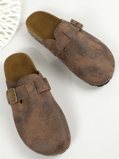 Round Toe Buckle Slip-Ons - Munsieur