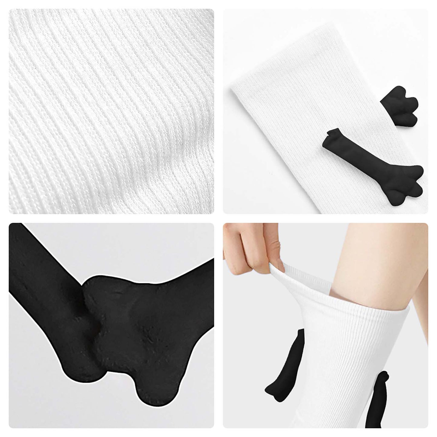 Munsieur Design Buddy Socks Magnetic Holding Hands Funny Socks accessories