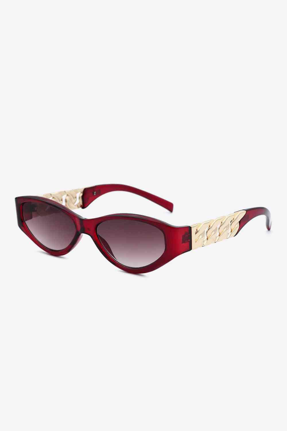 Chain Detail Temple Cat Eye Sunglasses - Munsieur
