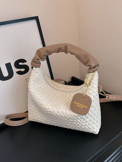 PU Leather Woven Crossbody Bag - Munsieur