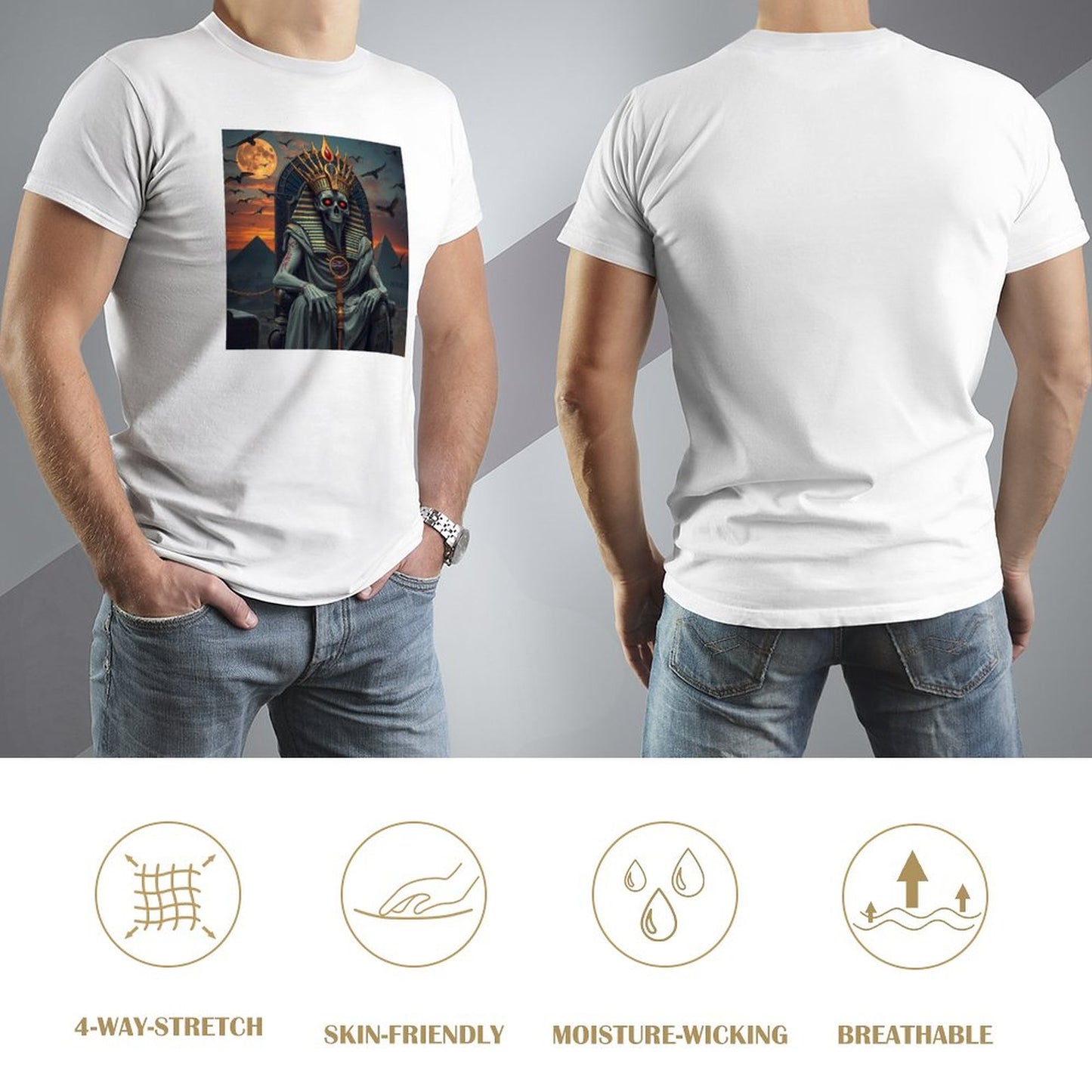Munsieur Pharaoh's Reign Collection Men's Tee IV (High Definition & Front Printing)