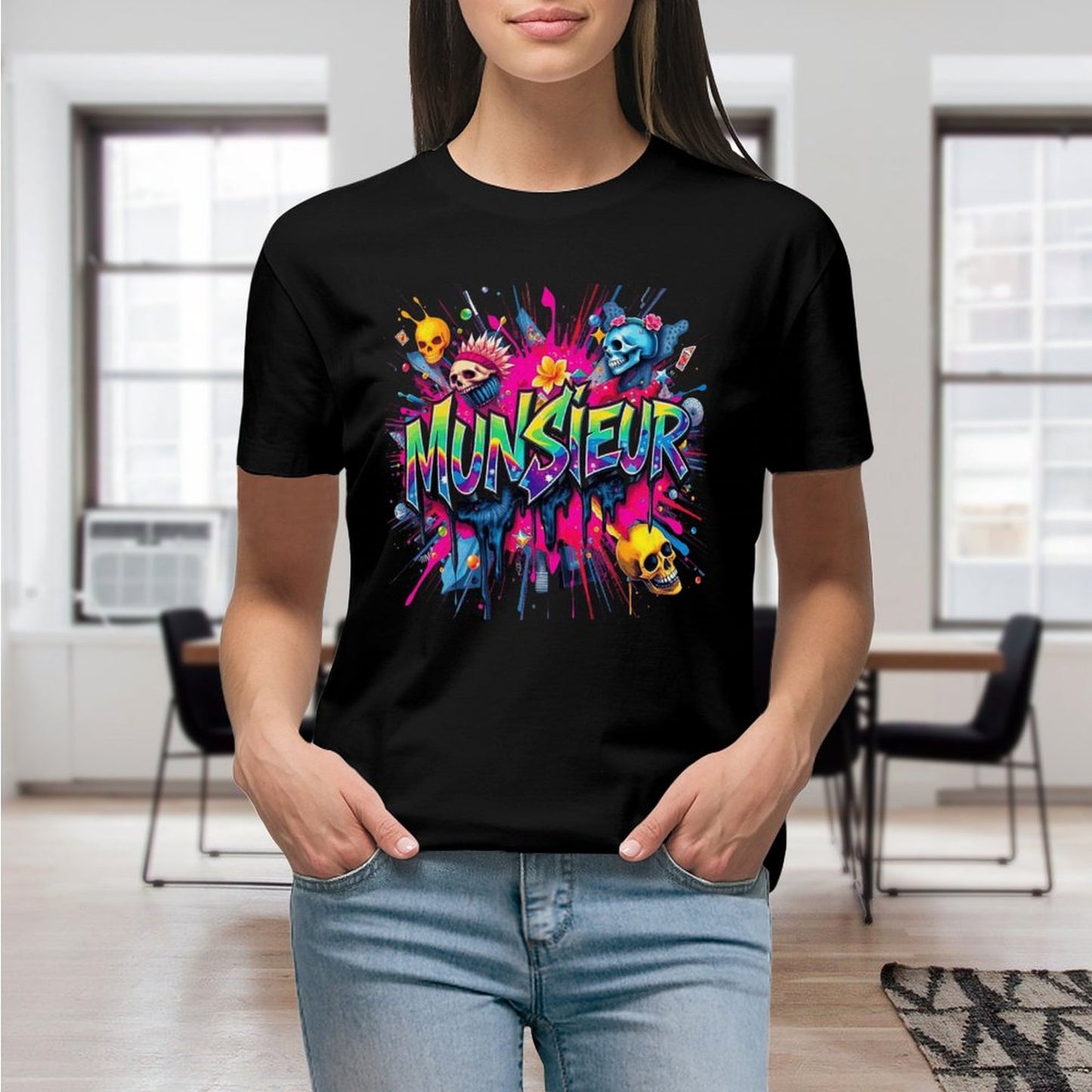 Women's Munsieur Brand T-shirt Streetwear Fashion