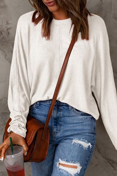 Double Take Full Size Round Neck Long Sleeve T-Shirt - Munsieur