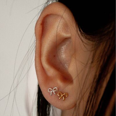 Copper Bow Stud Earrings - Munsieur