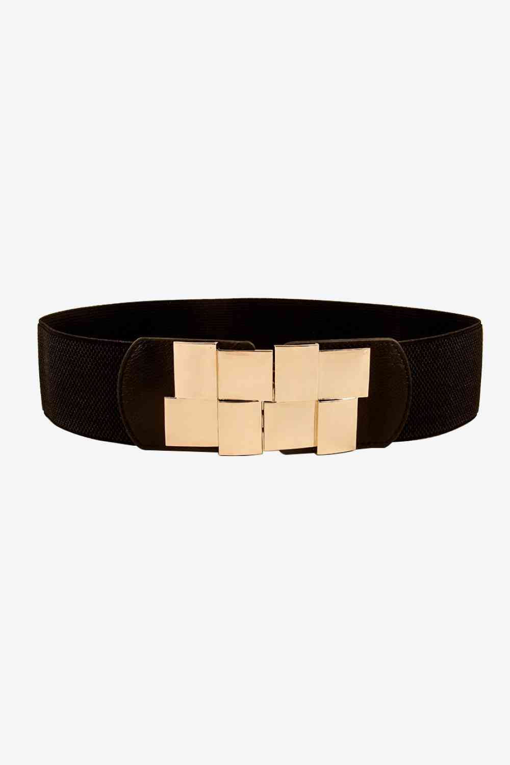 Geometric Buckle Elastic Wide Belt - Munsieur