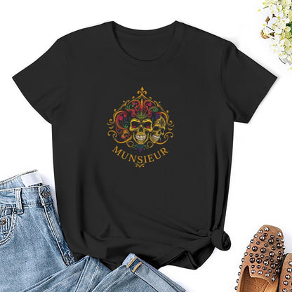 Munsieur Women's T-shirt "Mardi Gras" Designer Streetwear for Her Embroidered