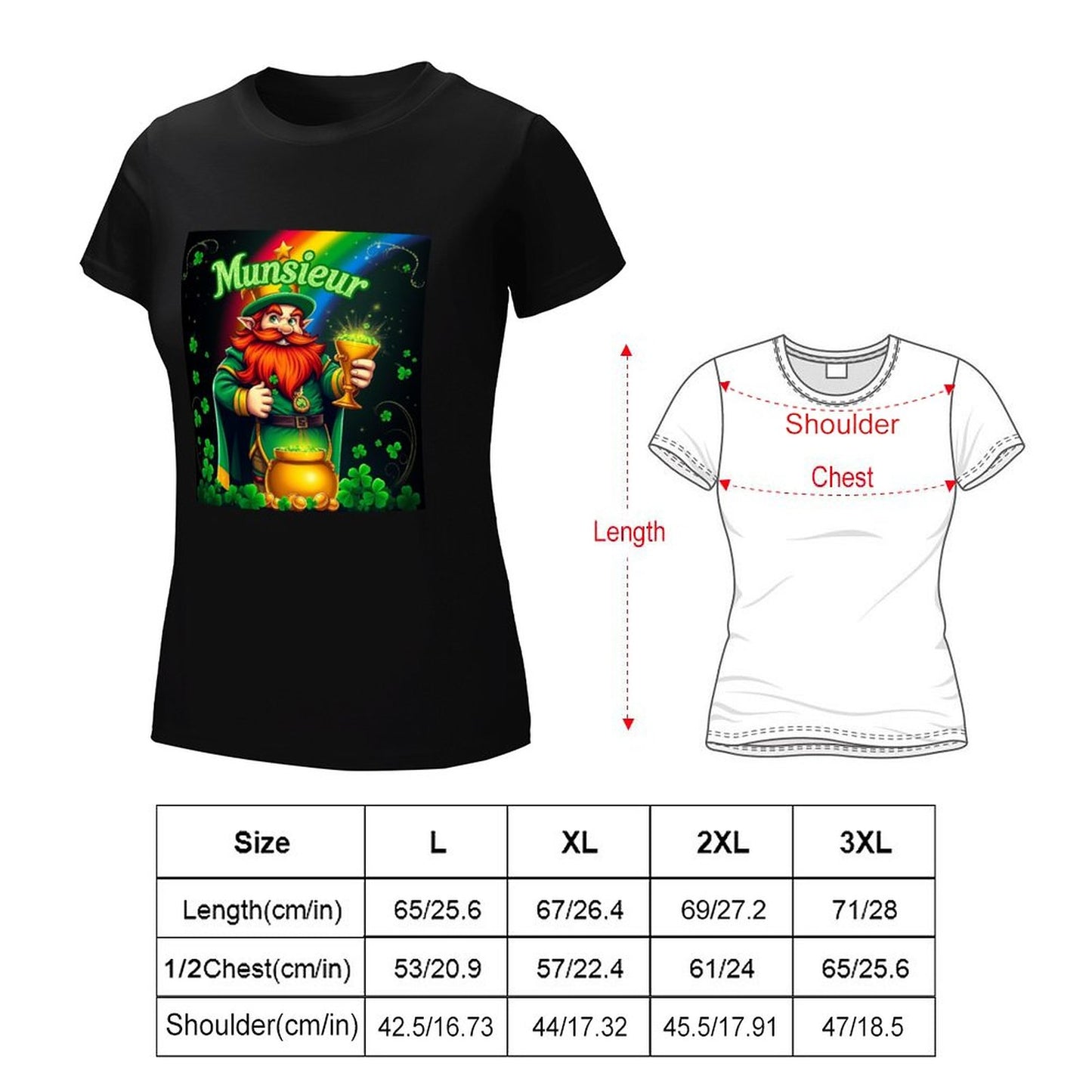 Munsieur St. Patrick's Day Collection T-Shirt for Women – Saint Patrick’s Lucky Charm