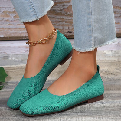 Square Toe Flat Slip-Ons - Munsieur