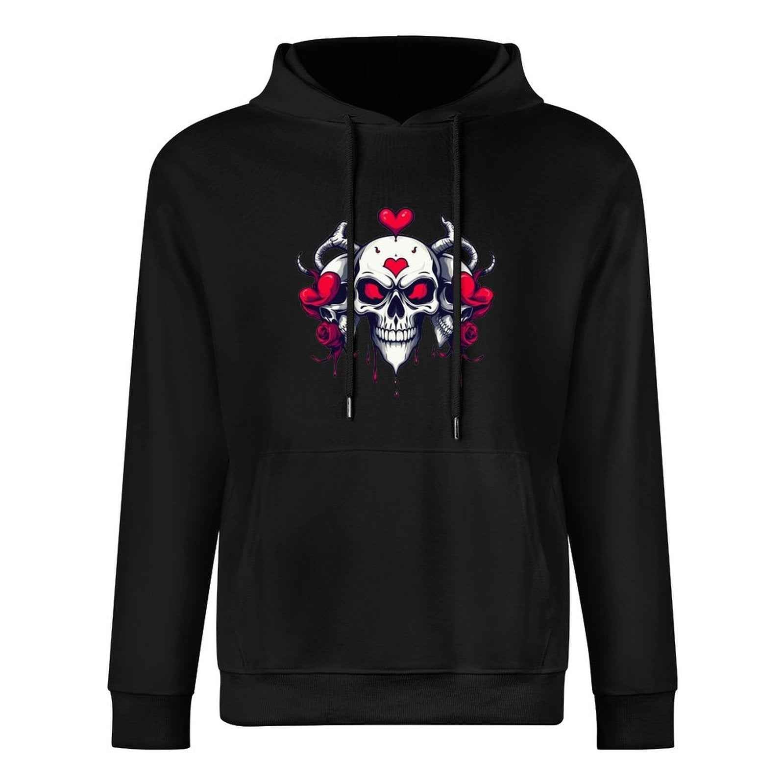 Munsieur Bleeding Royalty: Skull Hoodie for Men - Munsieur