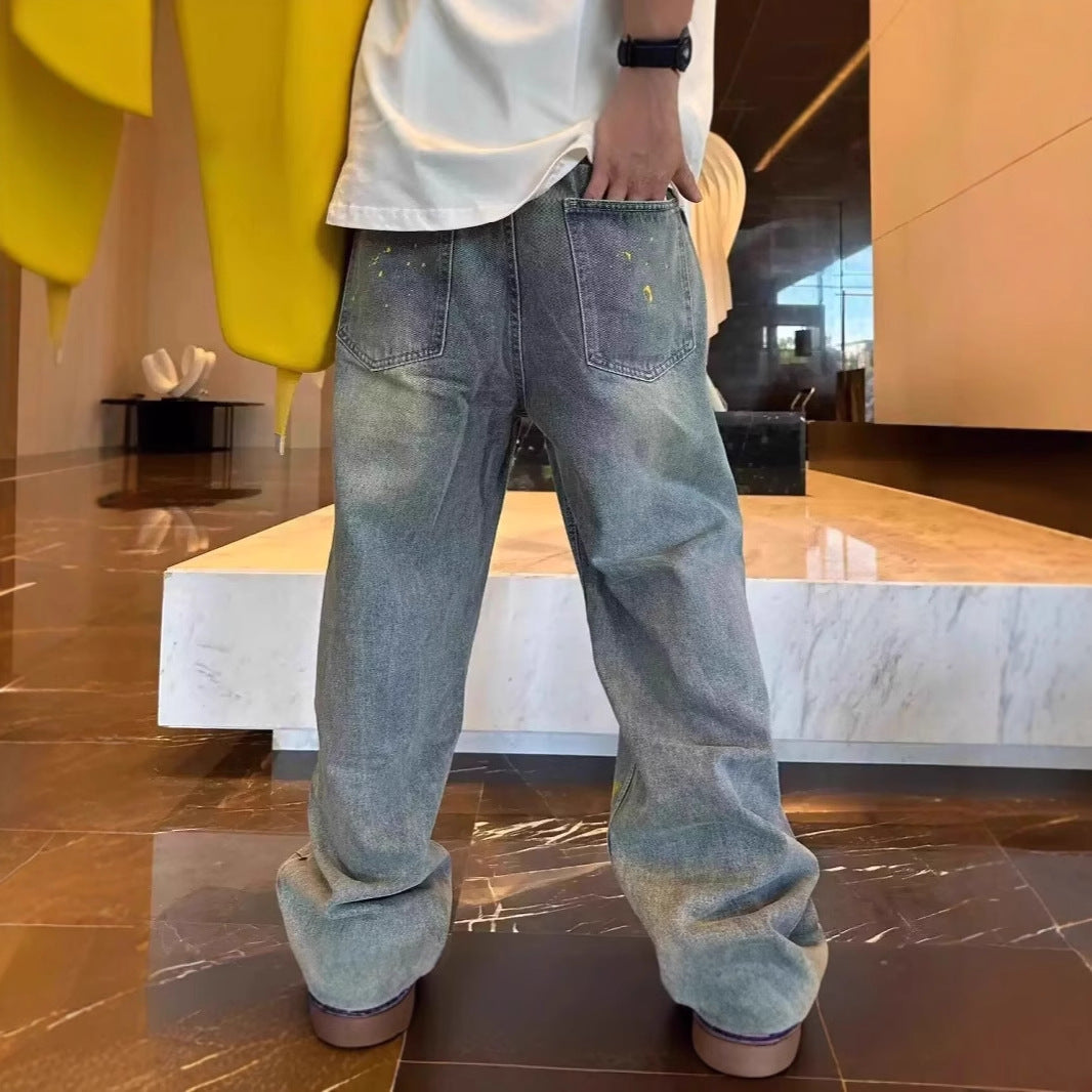Men's Casual Pants Hand-painted