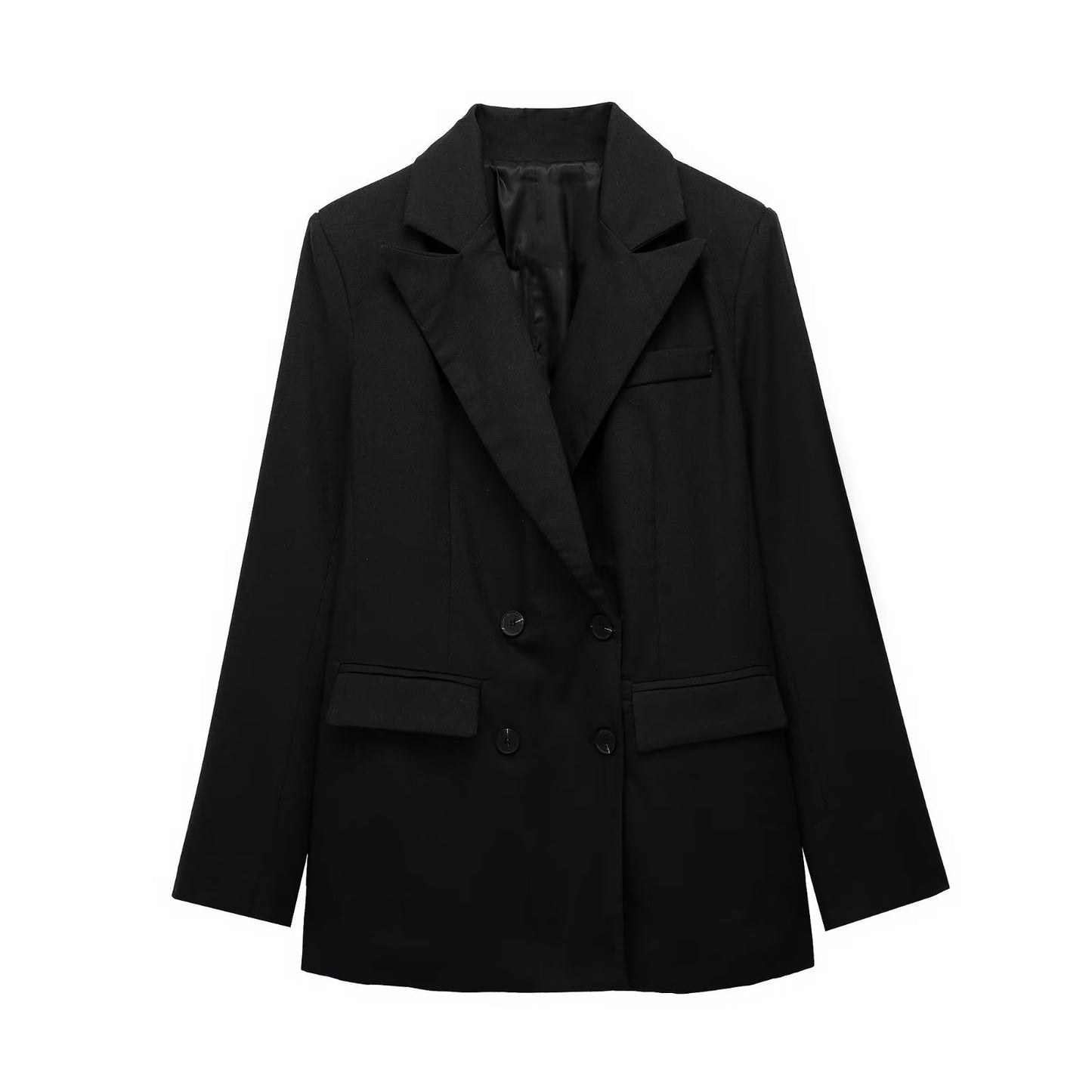 Women's Double Breasted 3pc Jacket + Vest + Straight-leg Suit