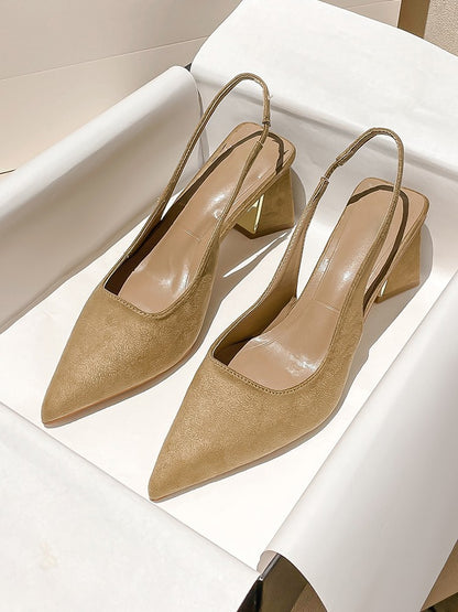 Women's Pointed-toe Skinny Suede High Heel Pumps - Munsieur