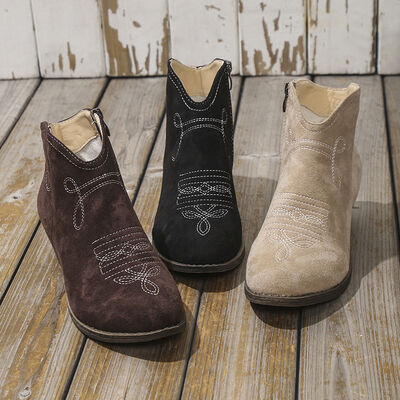 Block Heel Ankle Boots - Munsieur