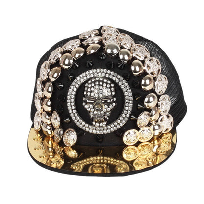 Men Women Handmade Skull Leopard Head Rivet Baseball Hat