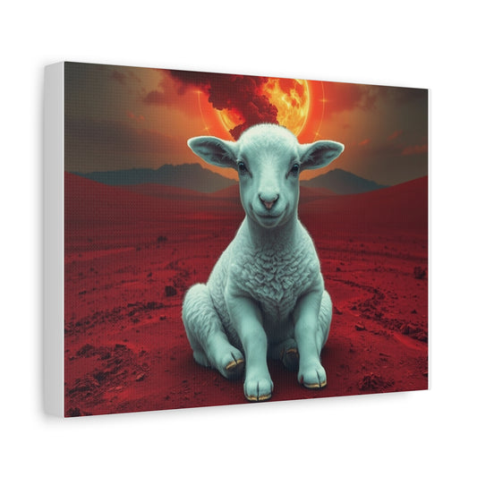 Surreal Sheep Canvas Art, Modern Wall Decor, Home Office Art, Gift for Animal Lovers, Unique Artwork