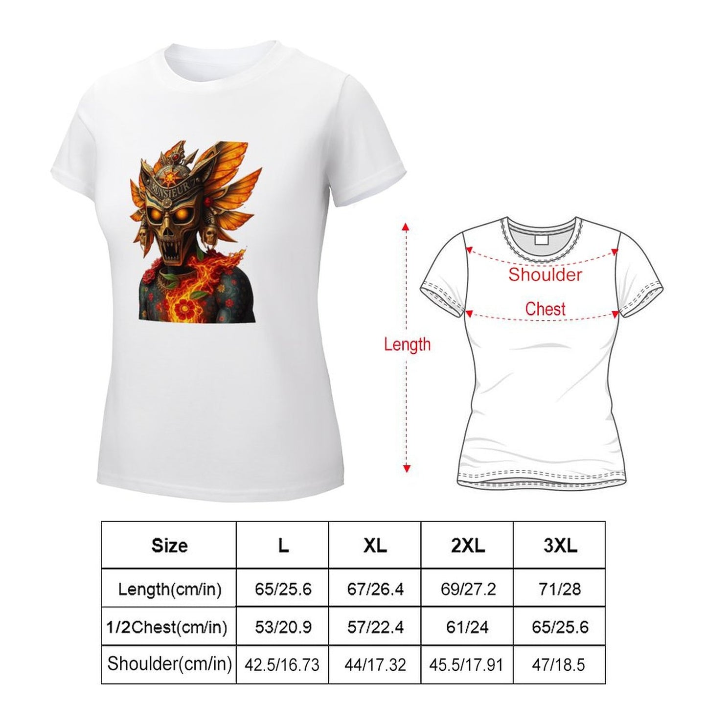 Lost Tribe of Munsieur T-Shirt for Women "Jester" (High Definition & Dual-sided Printing)