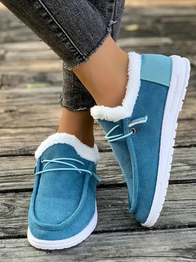 Fluff Round Toe Flat Slip-Ons - Munsieur