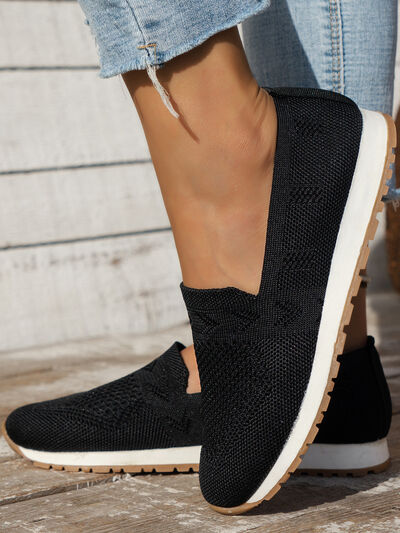 Mesh Round Toe Flat Slip-Ons - Munsieur