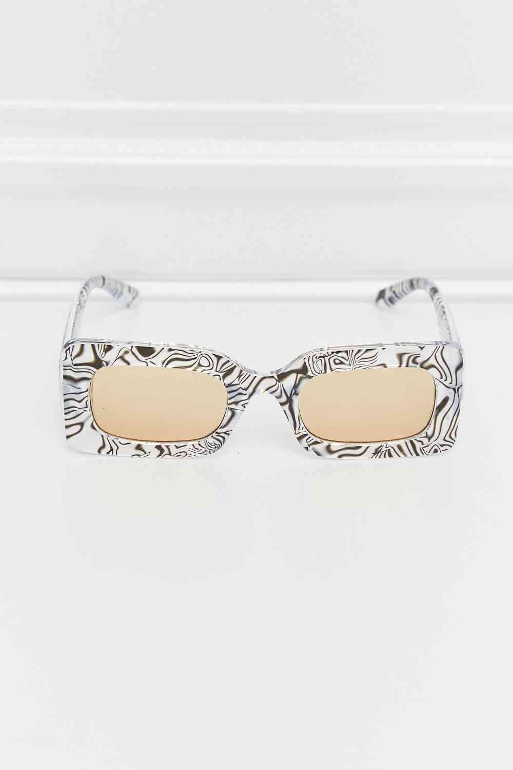 Tortoiseshell Rectangle Polycarbonate Sunglasses - Munsieur