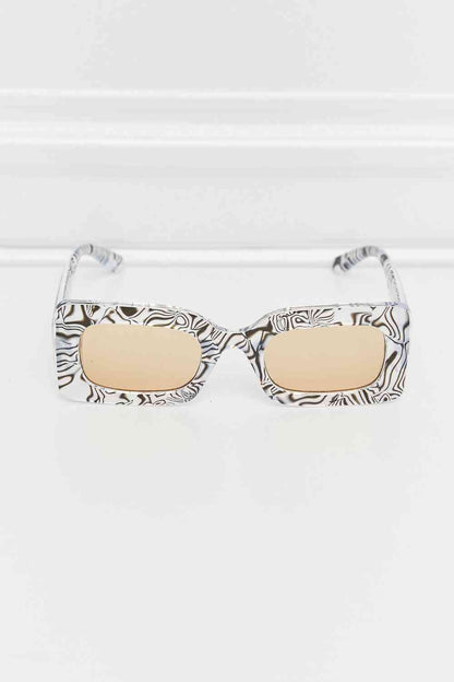 Tortoiseshell Rectangle Polycarbonate Sunglasses - Munsieur