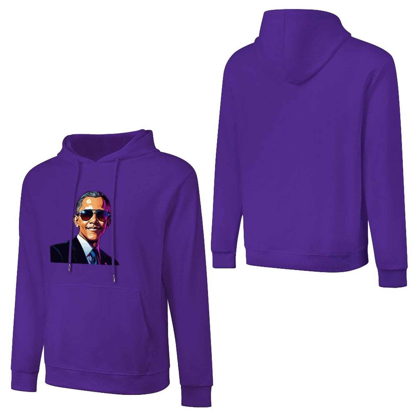 Men's Hoodie "Obama" Crown Co. 👑 Comfortable Cotton Design Streetwear