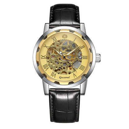 Strip Hollow Gold Manual Mechanical Watch
