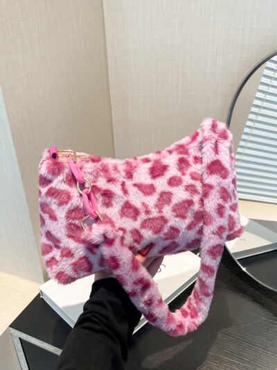 Leopard Fluff Shoulder Bag - Munsieur