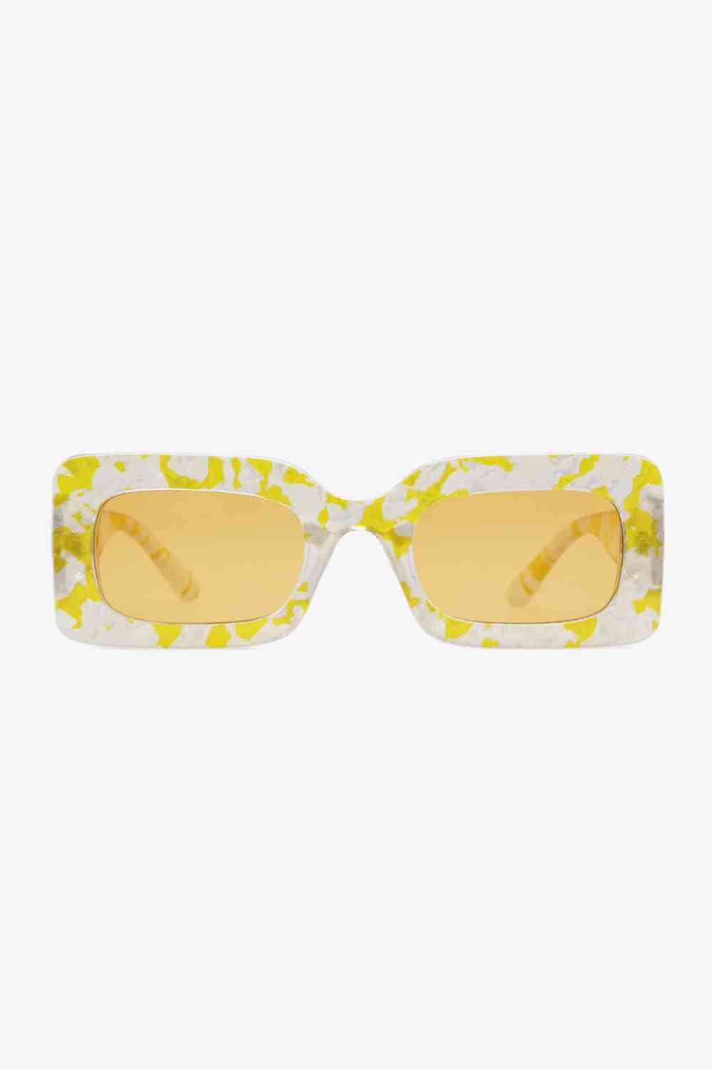 Tortoiseshell Rectangle Polycarbonate Sunglasses - Munsieur