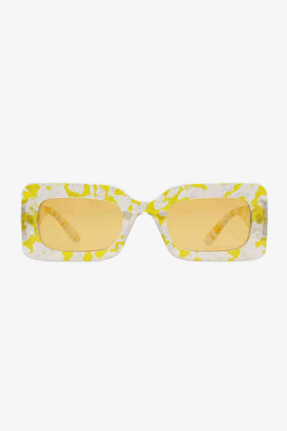 Tortoiseshell Rectangle Polycarbonate Sunglasses - Munsieur