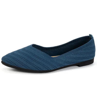 Mesh Point Toe Solid Color Slip-Ons - Munsieur