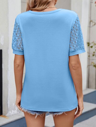 Lace Short Sleeve T-Shirt - Munsieur