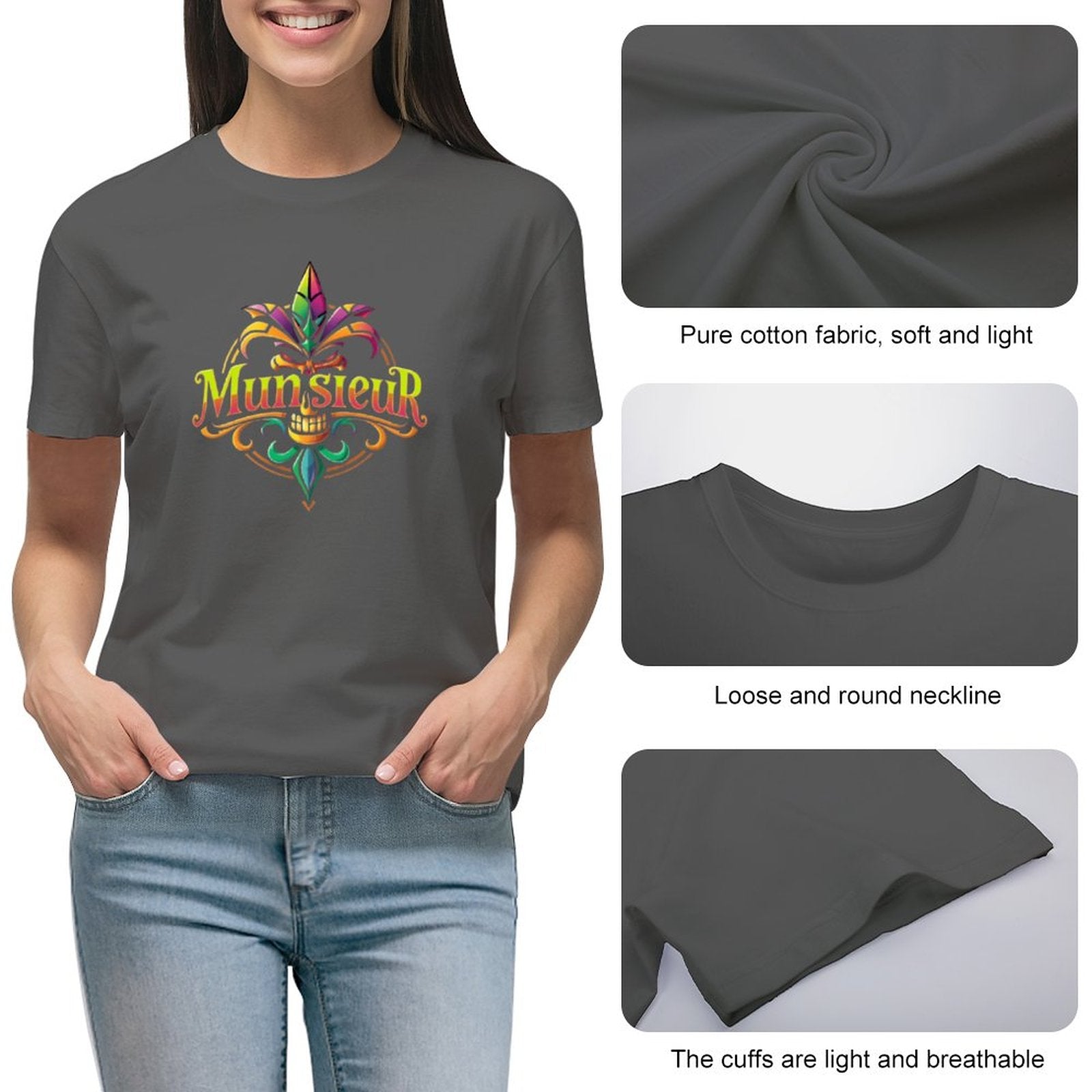 Munsieur Women's Stay Fashionable and Comfortable with Munsieur Premium Women's T-Shirts - Munsieur