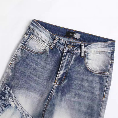 Men's Hole Patch Designer Pants